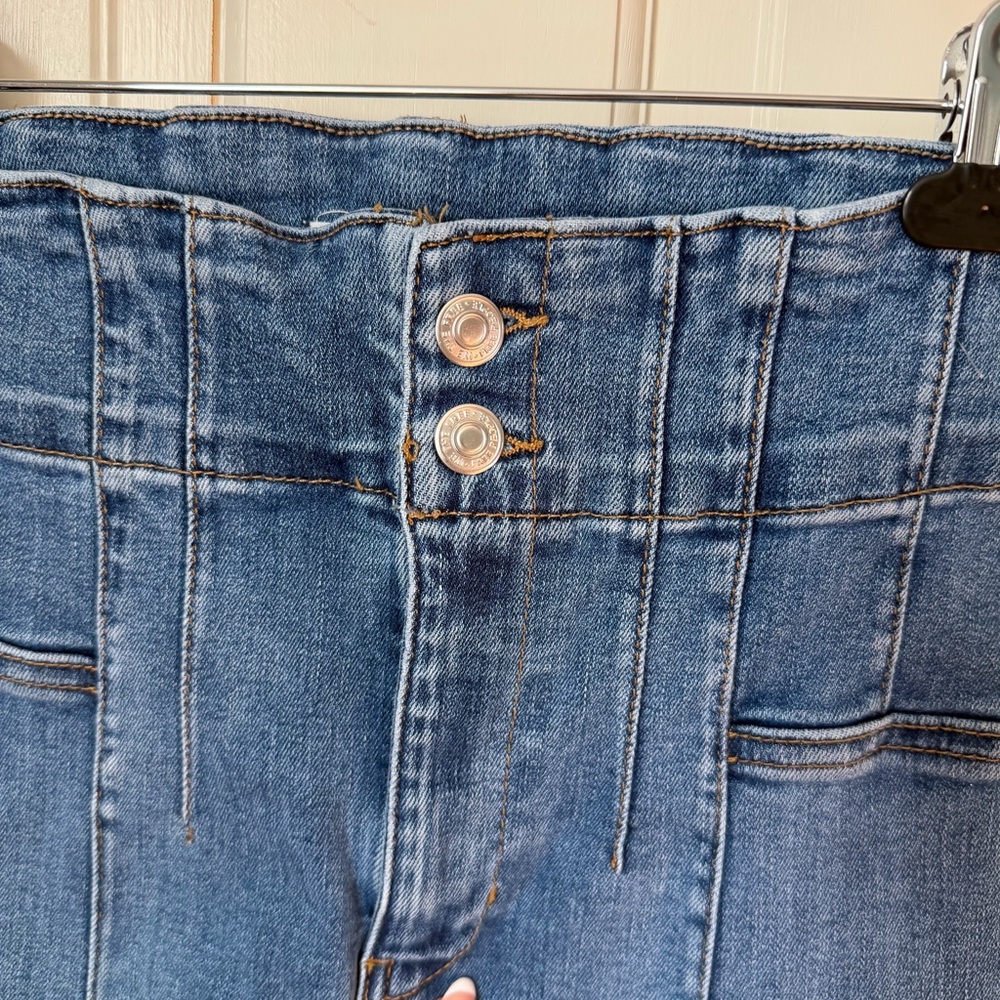 Free People We the Free Jayde Flare Jeans 28 Retro High Rise Hippie Bohemian - Picture 9 of 13